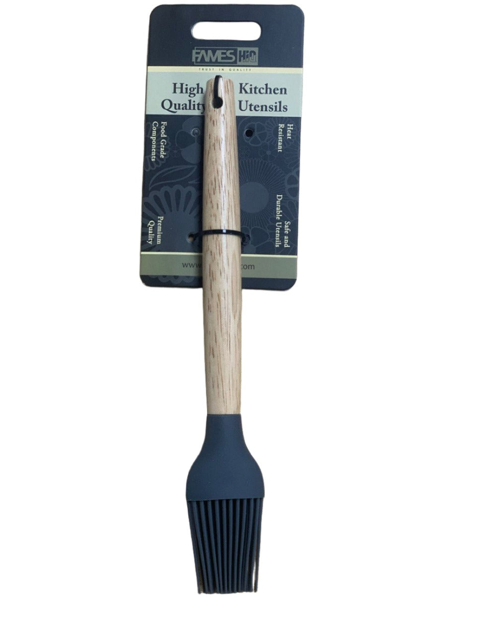 Silicone Oil Brush with Wooden Handle