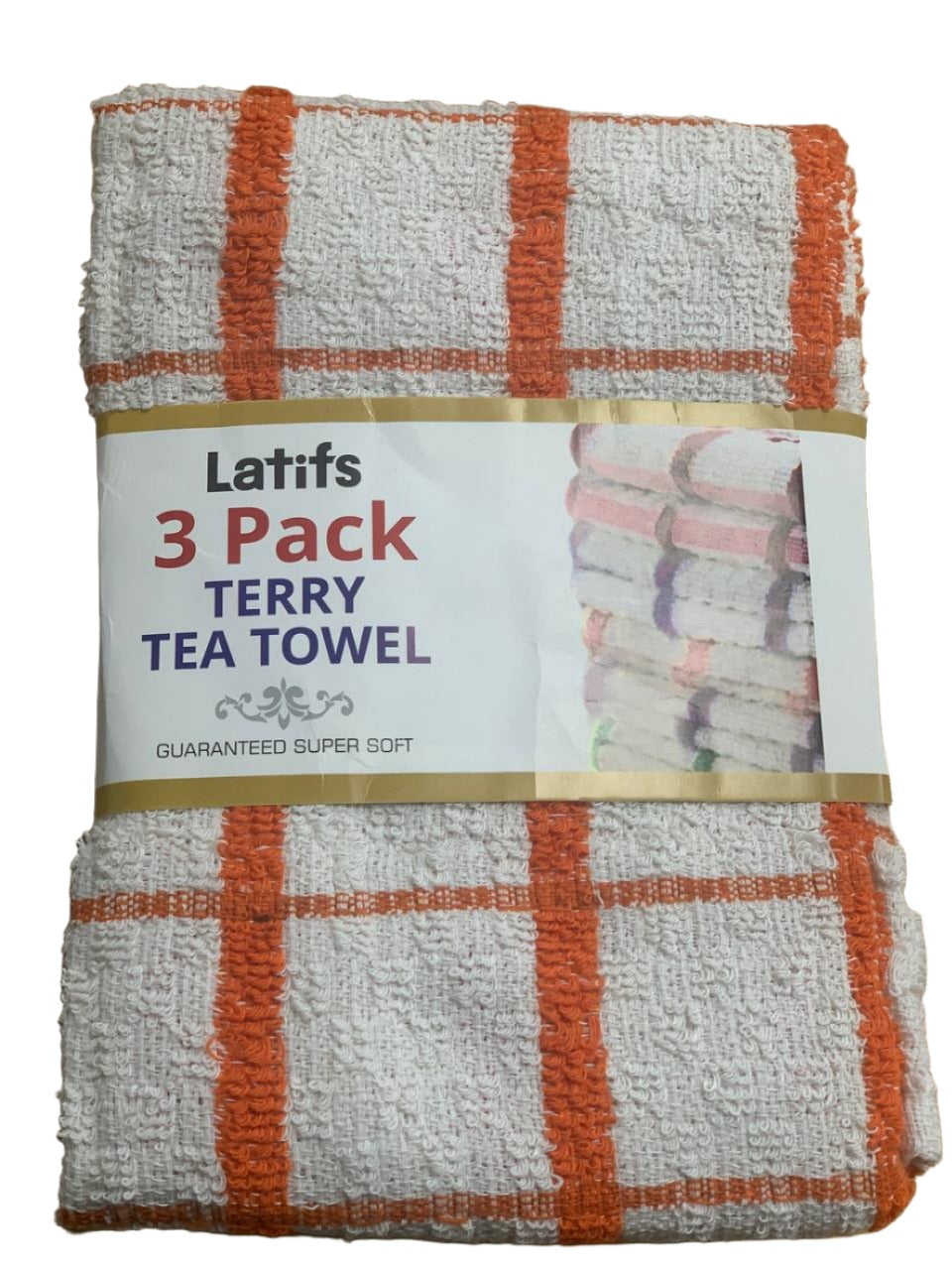 3 Pack Terry Tea Towels - 100% Cotton, Absorbent & Soft Kitchen Towels