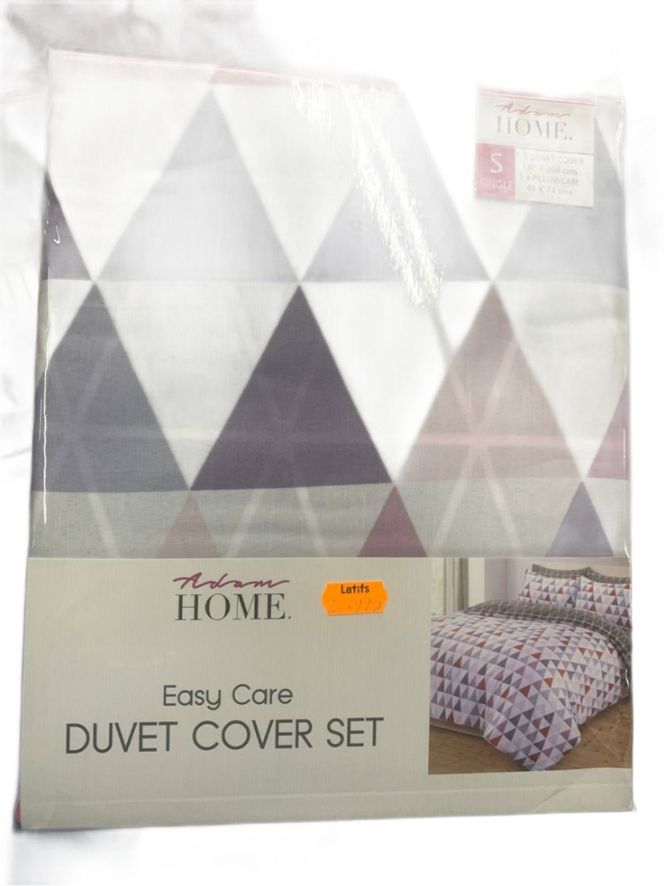 Adam Home Easy Care Duvet Set Copenhagen NudeGrey