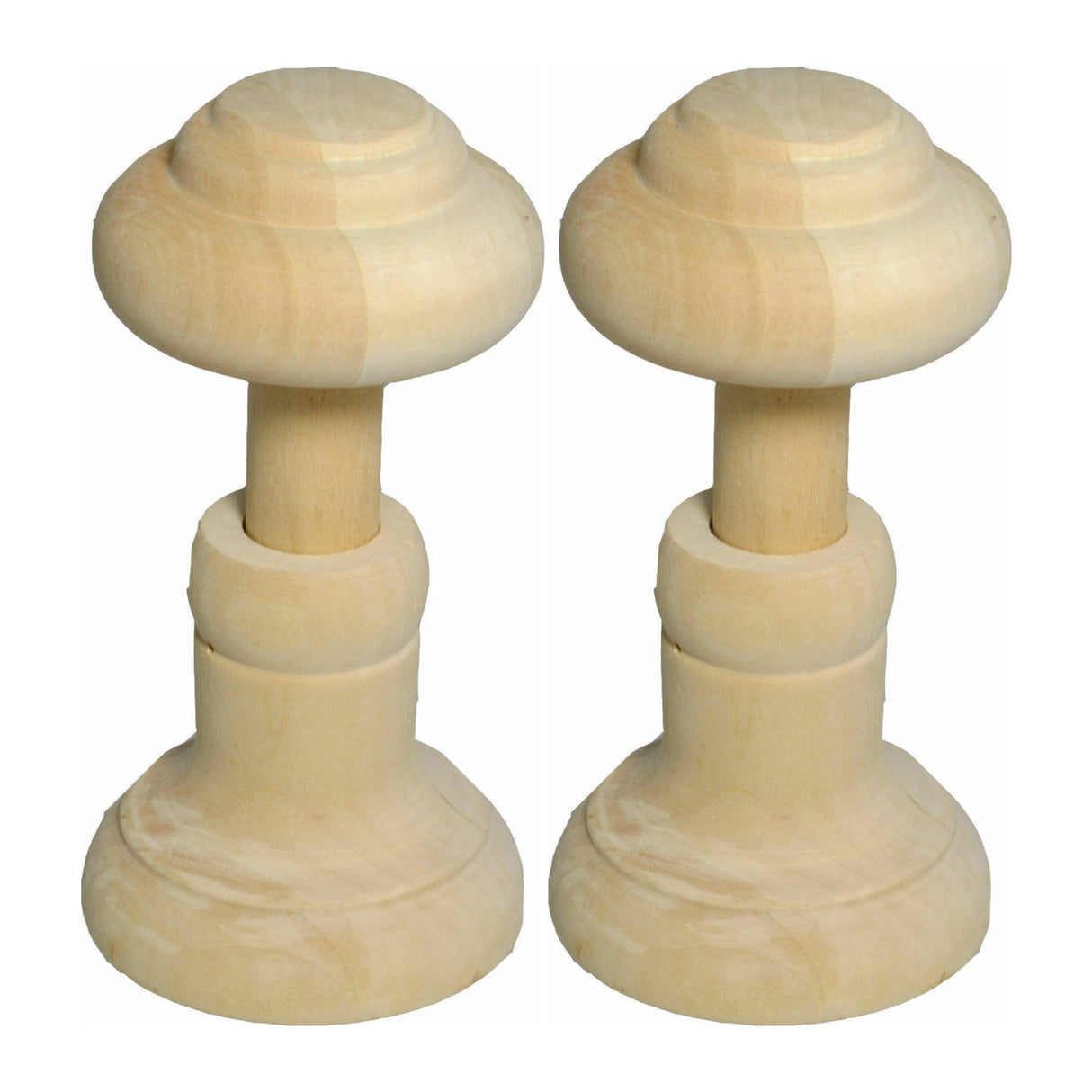 Pair of Wooden Curtain Stem Holdbacks