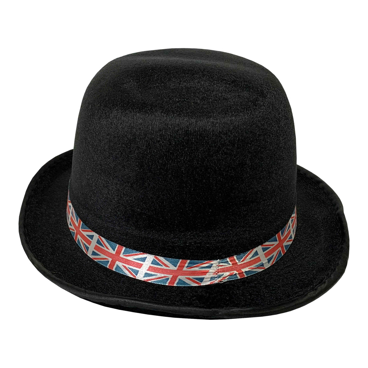 Union Jack Bowler Hat Adult Size Black