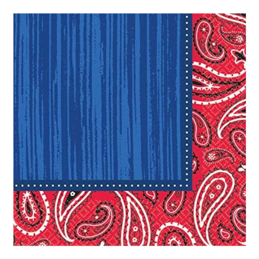 Luncheon Napkins | Bandana & Blue Jeans | 16 pack