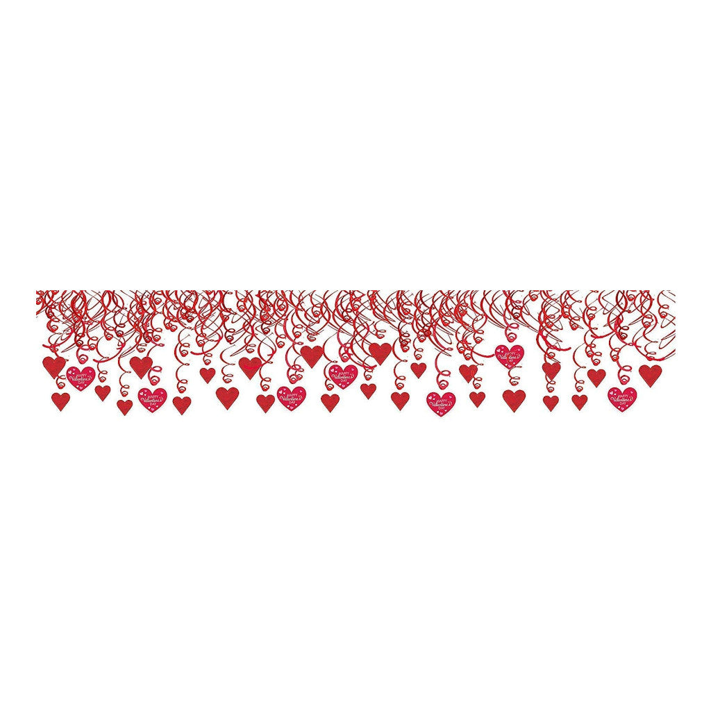 Swirl Decorations Happy Valentines Day | 30 Pack