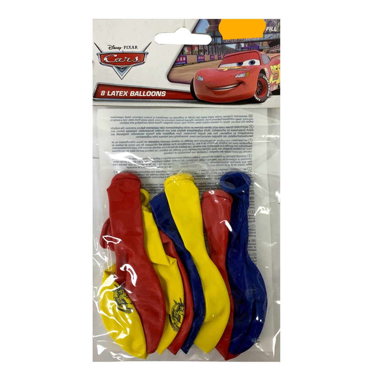 Disney Pixar Cars Air Fill Latex Balloons | 8 Pack | 23cm