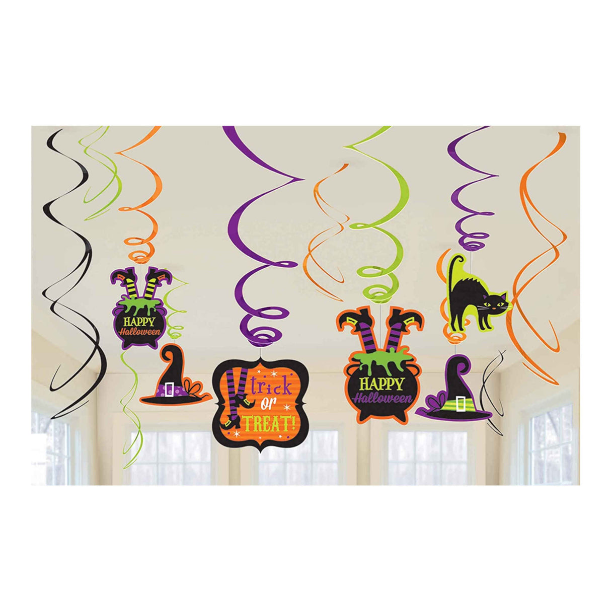 Foil Swirl Decorations | 12 Pack