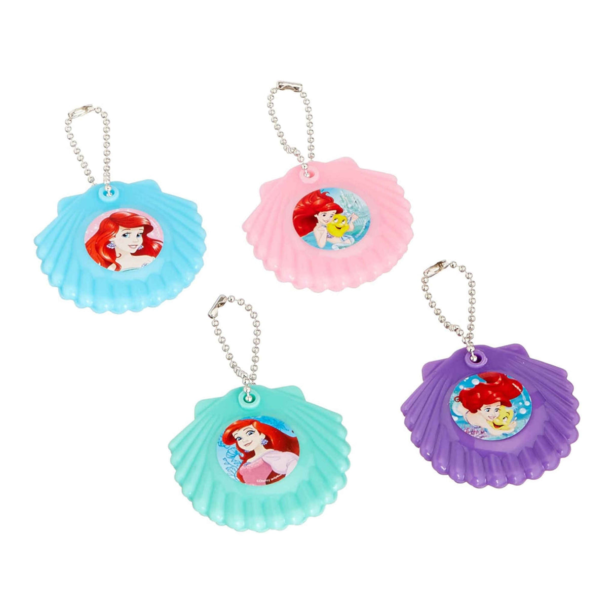 Disney Princess Ariel Shell Mirror Keychains 12 Pack