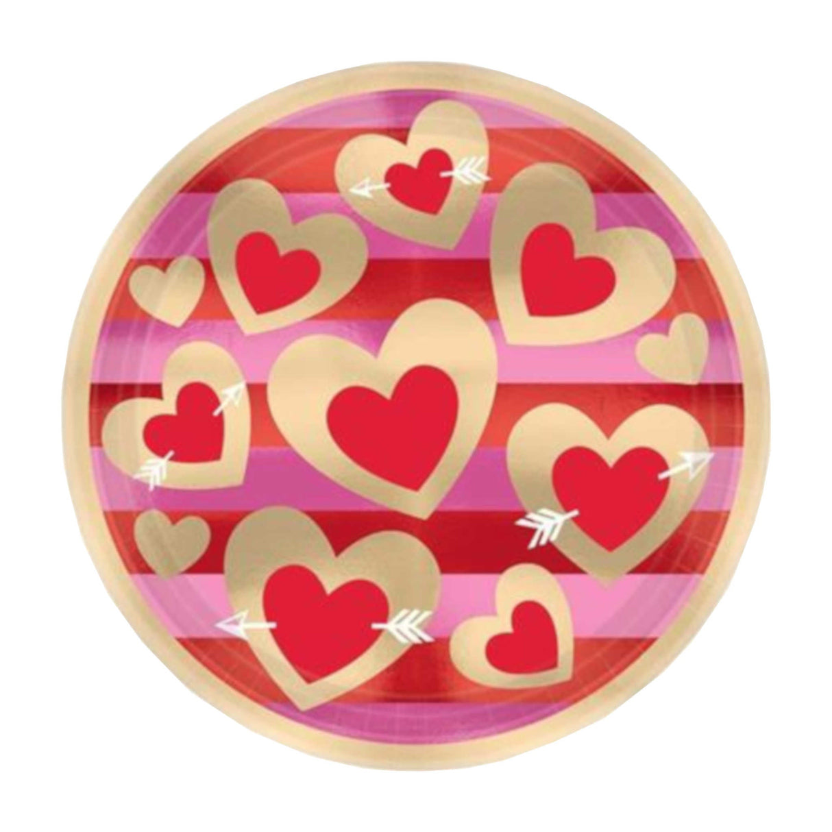 Paper Plates | Heart of Gold | 8 Pack | 9 x 9 inch