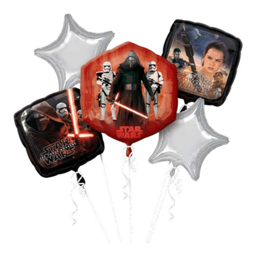 Disney Star Wars Force Awakens Balloon Bouquet – 5 Pack