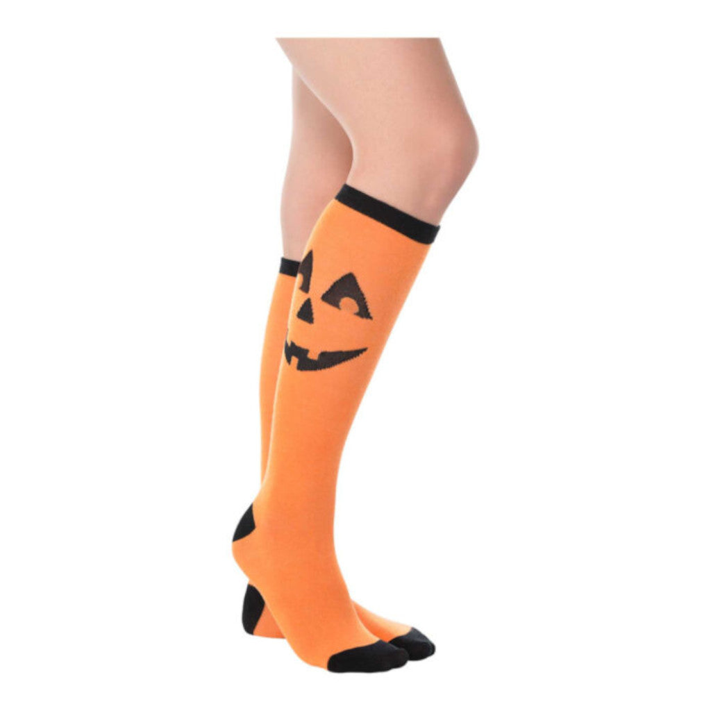 Halloween Jack-o-Lantern Knee High Socks | 14+