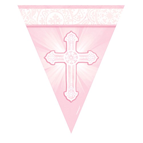 Pink Radiant Cross Pennant Banner 3.65m