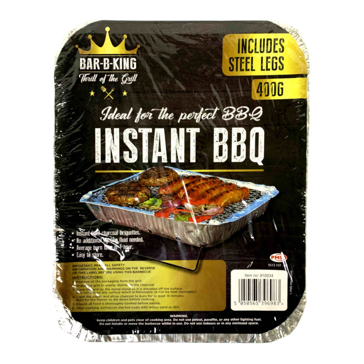 Instant BBQ With Steel Legs & Printed Lid | 400g