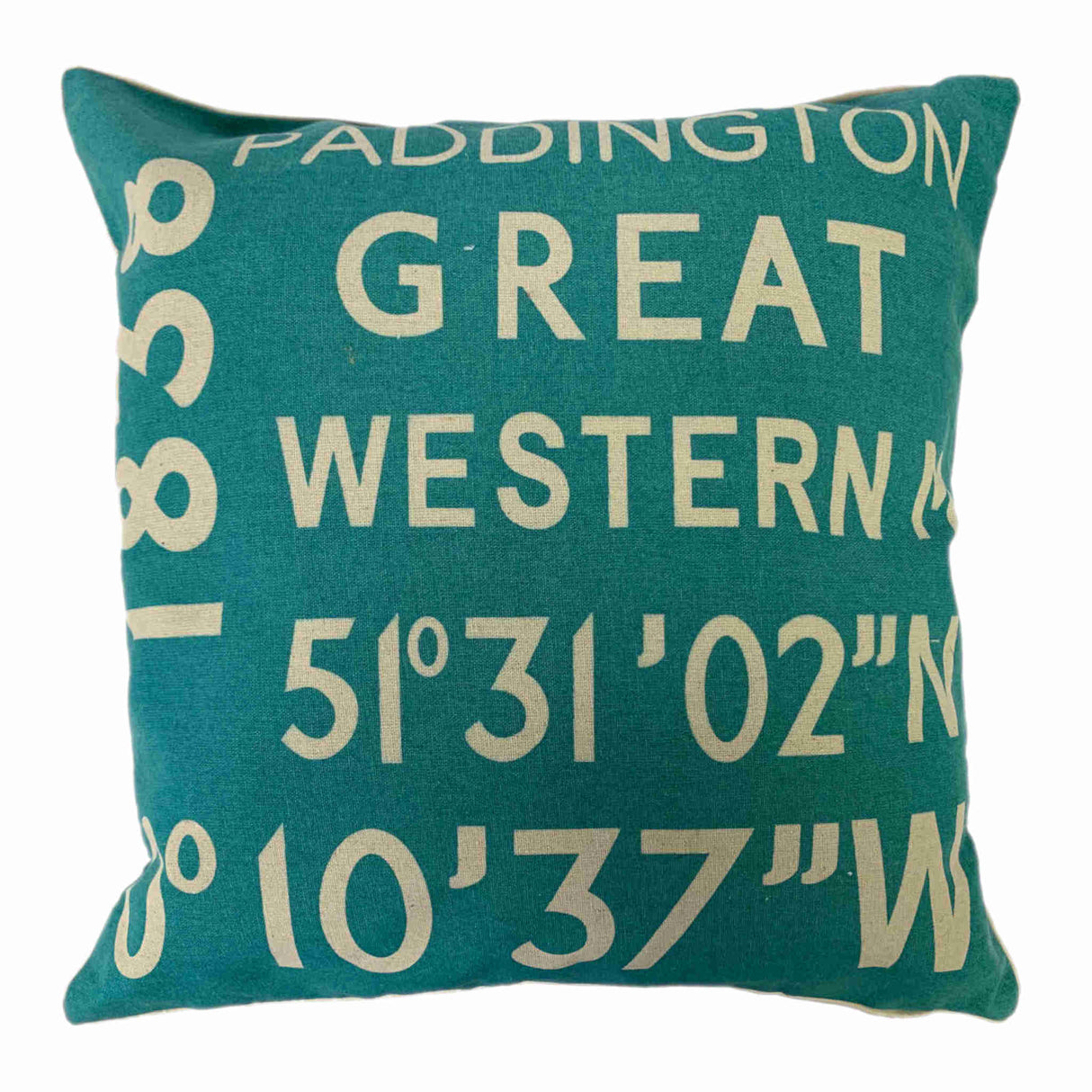 Gaveno Cavailia | 17.7 x 17.7 inch | Letter Cushion Teal