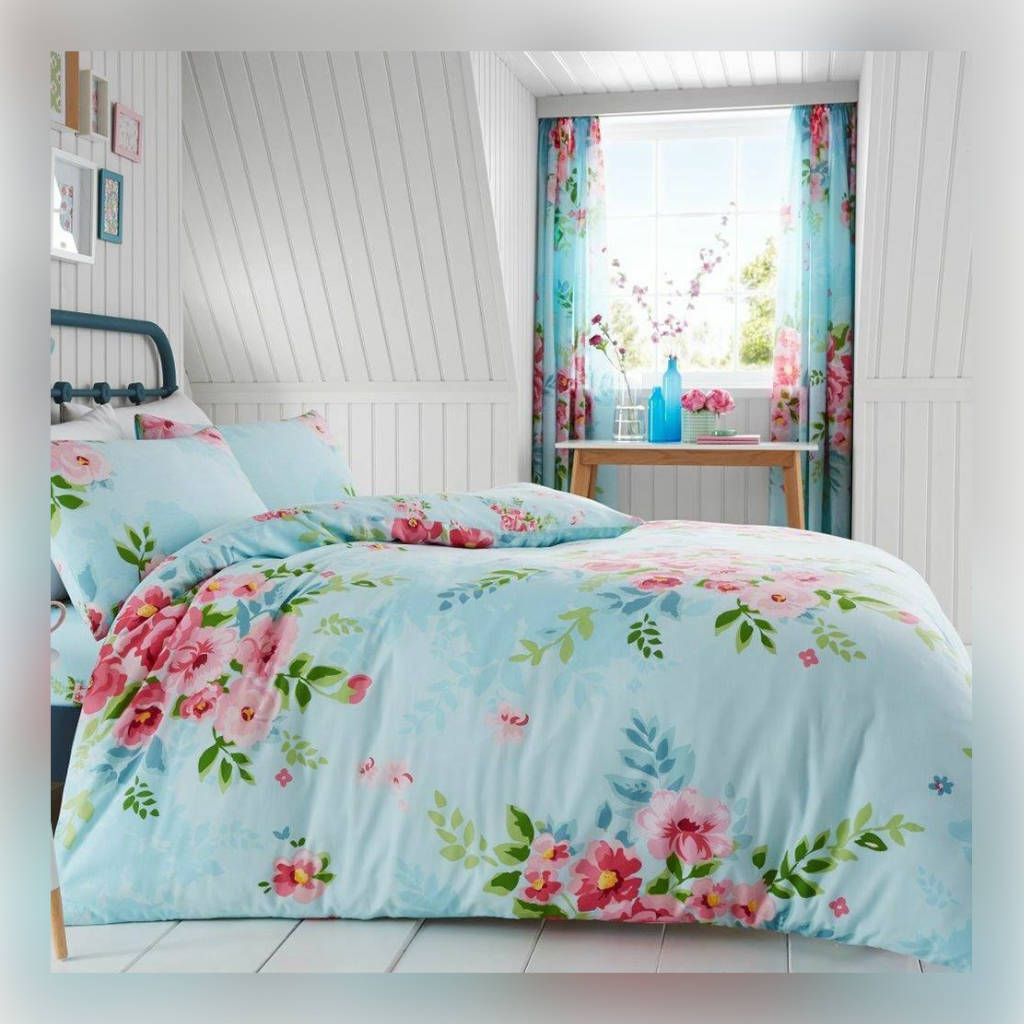 Gaveno Cavailia Printed Double Duvet Set Alice Turquoise