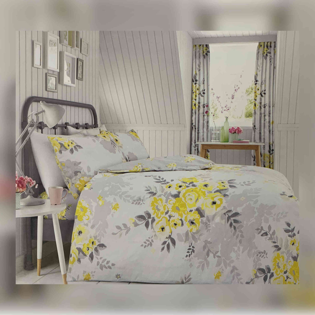 Gaveno Cavailia Printed Double Duvet Set Alice Yellow