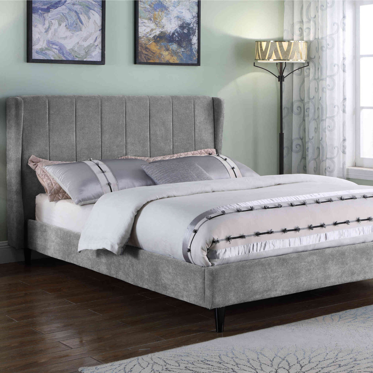 Amelia 5' Bed (Dark Grey Fabric)