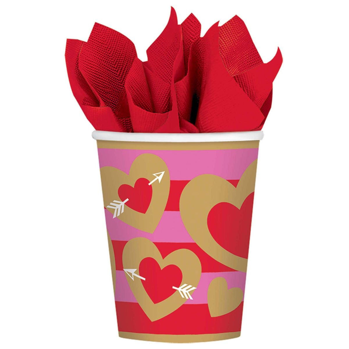 Heart of Gold Paper Cups 9oz (266ml) 8 Pack