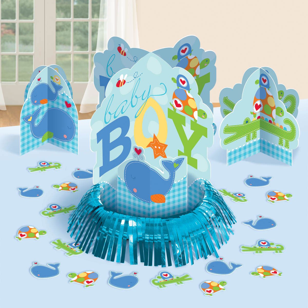 Ahoy Baby Table Decorative Kit 3 Pieces Plus Confetti