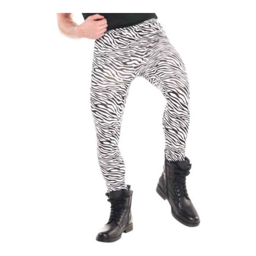 Adults Zebra Spandex Trousers One Size