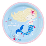 Be a Mermaid Round Paper Plates 8 Pack