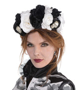 Bone Floral and Skull Fashion Headband