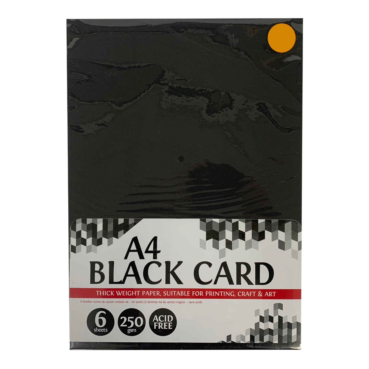 A4 Black Card 6 Pack 250gsm